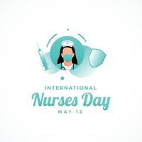 Happy Nurses Day Design Hintergrund für Grußmoment vektor