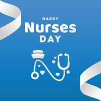 glad sjuksköterskor dag design bakgrund för hälsning ögonblick vektor