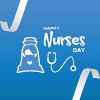 Happy Nurses Day Design Hintergrund für Grußmoment vektor