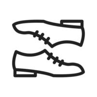 Paar Schuhe Liniensymbol vektor