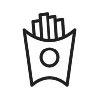 Symbol für Pommes-Frites-Linie vektor