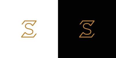 modern och unik bokstav zs initialer logotypdesign 4 vektor