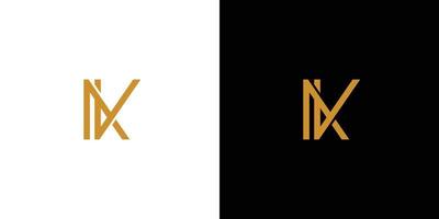 modern och unik logotypdesign med bokstav ak initialer vektor