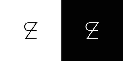 einfaches und modernes Logo-Design mit cz-Initialen vektor