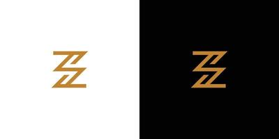 modern och sofistikerad logotypdesign för bokstaven zs initialer vektor