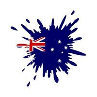 Australien flagga stänk design vektorillustration vektor