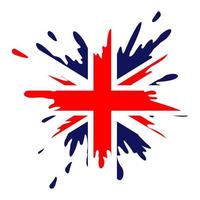 Union Jack-Flaggen-Splash-Design-Vektor-Illustration vektor