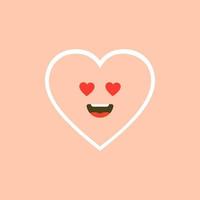 niedlicher satz von feiertags-valentinstag-lustiger zeichentrickfigur von emoji-herzen. vektorillustration des netten und kawaii-herzens. kunstdesign für valentinstaggrüße und karte, web, banner, liebessymbol vektor