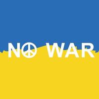 Banner kein Krieg Ukraine-Flagge vektor