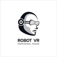 Vr-Roboter-Logo-Konzept vektor