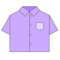 Cartoonillustration des purpurroten Hemdes vektor