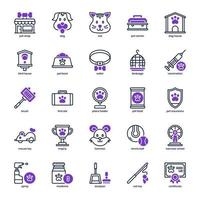 Pet Shop Icon Pack für Ihr Website-Design, Logo, App, ui. pet shop icon mix linie und solides design. Vektorgrafik-Illustration und editierbarer Strich.