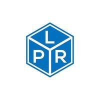 lpr brev logotyp design på svart bakgrund. lpr kreativa initialer bokstavslogotyp koncept. lpr-bokstavsdesign. vektor