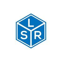 LSR-Brief-Logo-Design auf schwarzem Hintergrund. lsr kreative Initialen schreiben Logo-Konzept. LSR Briefgestaltung. vektor
