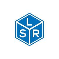 lsr brev logotyp design på svart bakgrund. lsr kreativa initialer bokstavslogotyp koncept. lsr-bokstavsdesign. vektor