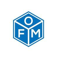 ofm-Brief-Logo-Design auf schwarzem Hintergrund. ofm kreative Initialen schreiben Logo-Konzept. ofm Briefgestaltung. vektor