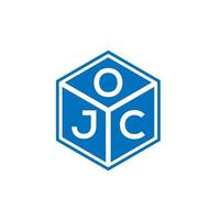 ojc-Brief-Logo-Design auf schwarzem Hintergrund. ojc kreative Initialen schreiben Logo-Konzept. ojc Briefgestaltung. vektor