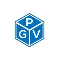 pgv brev logotyp design på svart bakgrund. pgv kreativa initialer brev logotyp koncept. pgv-bokstavsdesign. vektor