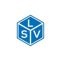 LSV-Brief-Logo-Design auf schwarzem Hintergrund. lsv kreative Initialen schreiben Logo-Konzept. LSV Briefgestaltung. vektor