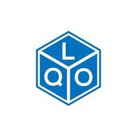 lqo brev logotyp design på svart bakgrund. lqo kreativa initialer brev logotyp koncept. lqo bokstavsdesign. vektor