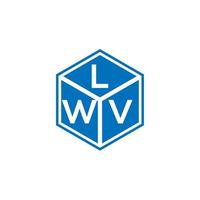 Lwv brev logotyp design på svart bakgrund. lwv kreativa initialer bokstavslogotyp koncept. lwv bokstavsdesign. vektor