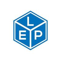 lep-Buchstaben-Logo-Design auf schwarzem Hintergrund. lep kreative Initialen schreiben Logo-Konzept. Lep-Buchstaben-Design. vektor