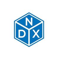 ndx brev logotyp design på svart bakgrund. ndx kreativa initialer bokstavslogotyp koncept. ndx bokstavsdesign. vektor