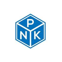 pnk brev logotyp design på svart bakgrund. pnk kreativa initialer brev logotyp koncept. pnk-bokstavsdesign. vektor