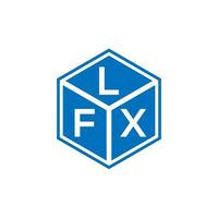 lfx-Buchstaben-Logo-Design auf schwarzem Hintergrund. lfx kreative Initialen schreiben Logo-Konzept. lfx-Buchstaben-Design. vektor