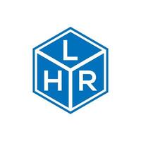 lhr brev logotyp design på svart bakgrund. lhr kreativa initialer brev logotyp koncept. lhr bokstavsdesign. vektor