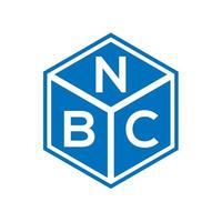 . nbc kreativa initialer bokstavslogotyp koncept. nbc letter design.nbc letter logotyp design på svart bakgrund. nbc kreativa initialer bokstavslogotyp koncept. nbc bokstavsdesign. vektor