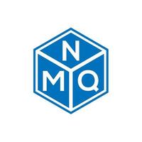 nmq brev logotyp design på svart bakgrund. nmq kreativa initialer bokstavslogotyp koncept. nmq bokstavsdesign. vektor