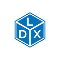 ldx brev logotyp design på svart bakgrund. ldx kreativa initialer brev logotyp koncept. ldx bokstavsdesign. vektor