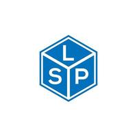 lsp-Buchstaben-Logo-Design auf schwarzem Hintergrund. lsp kreatives Initialen-Buchstaben-Logo-Konzept. lsp Briefgestaltung. vektor