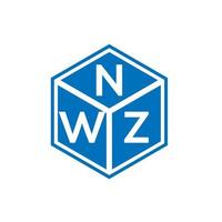 nwz brev logotyp design på svart bakgrund. nwz kreativa initialer brev logotyp koncept. nwz bokstavsdesign. vektor