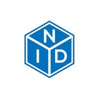 nid brev logotyp design på svart bakgrund. nid kreativa initialer brev logotyp koncept. nid bokstavsdesign. vektor