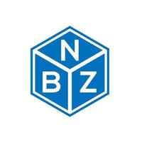 nbz brev logotyp design på svart bakgrund. nbz kreativa initialer bokstavslogotyp koncept. nbz bokstavsdesign. vektor