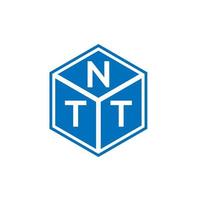 ntt-Buchstaben-Logo-Design auf schwarzem Hintergrund. ntt kreative Initialen schreiben Logo-Konzept. ntt Briefgestaltung. vektor