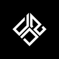dzd-Buchstaben-Logo-Design auf schwarzem Hintergrund. dzd kreative Initialen schreiben Logo-Konzept. dzd-Briefgestaltung. vektor