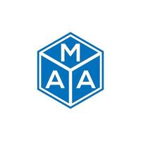 Maa-Brief-Logo-Design auf schwarzem Hintergrund. maa kreatives Initialen-Buchstaben-Logo-Konzept. Maa-Briefgestaltung. vektor