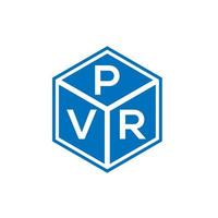 . pvr kreativa initialer brev logotyp koncept. pvr bokstav design.pvr bokstav logo design på svart bakgrund. pvr kreativa initialer brev logotyp koncept. pvr bokstavsdesign. vektor