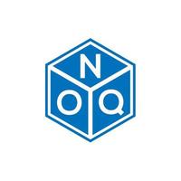 noq brev logotyp design på svart bakgrund. noq kreativa initialer bokstavslogotyp koncept. noq bokstavsdesign. vektor