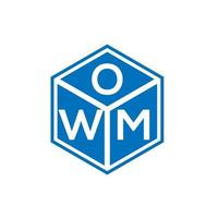 owm brev logotyp design på svart bakgrund. owm kreativa initialer brev logotyp koncept. owm bokstavsdesign. vektor