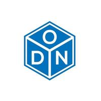 odn brev logotyp design på svart bakgrund. odn kreativa initialer brev logotyp koncept. odn bokstavsdesign. vektor