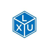 lxu-Buchstaben-Logo-Design auf schwarzem Hintergrund. lxu kreative Initialen schreiben Logo-Konzept. lxu-Briefgestaltung. vektor