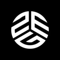 zeg-Buchstaben-Logo-Design auf schwarzem Hintergrund. zeg kreative Initialen schreiben Logo-Konzept. zeg Briefdesign. vektor