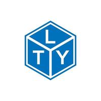 Lty brev logotyp design på svart bakgrund. Lty kreativa initialer bokstavslogotyp koncept. lty bokstavsdesign. vektor