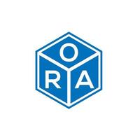 ora brev logotyp design på svart bakgrund. ora kreativa initialer brev logotyp koncept. ora bokstavsdesign. vektor