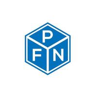 pfn-Buchstaben-Logo-Design auf schwarzem Hintergrund. pfn kreative Initialen schreiben Logo-Konzept. pfn Briefgestaltung. vektor