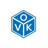 ovk kreative Initialen schreiben Logo-Konzept. ovk-Buchstaben-Design. ovk-Buchstaben-Logo-Design auf schwarzem Hintergrund. ovk kreative Initialen schreiben Logo-Konzept. ovk Briefgestaltung. vektor